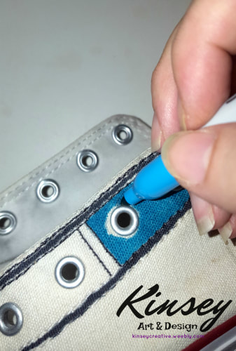 Making Sharpie Art on Canvas Sneakers--Kinsey Art and Design
