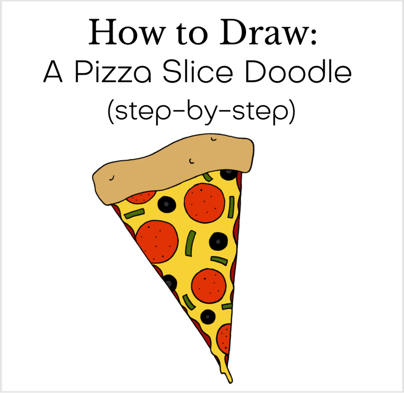 Art tutorial: How to draw a pizza doodle