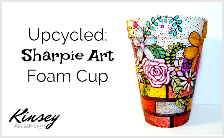 Sharpie Art Upcycled Foam Cup Project