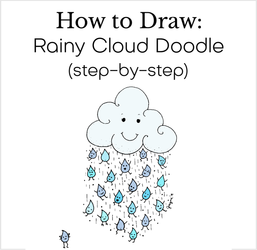 How to Draw a Rainy Cloud Doodle